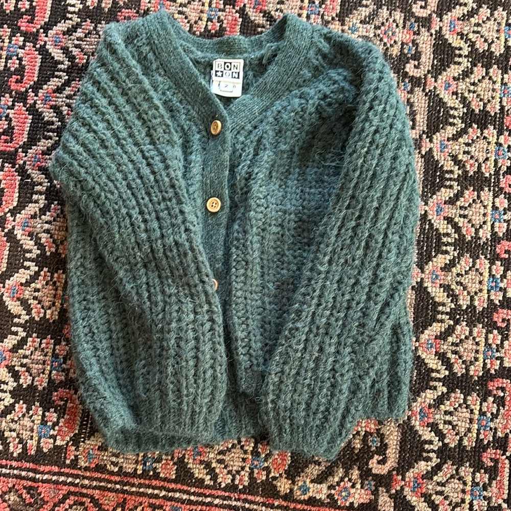 Cozy Green Knit Cardigan